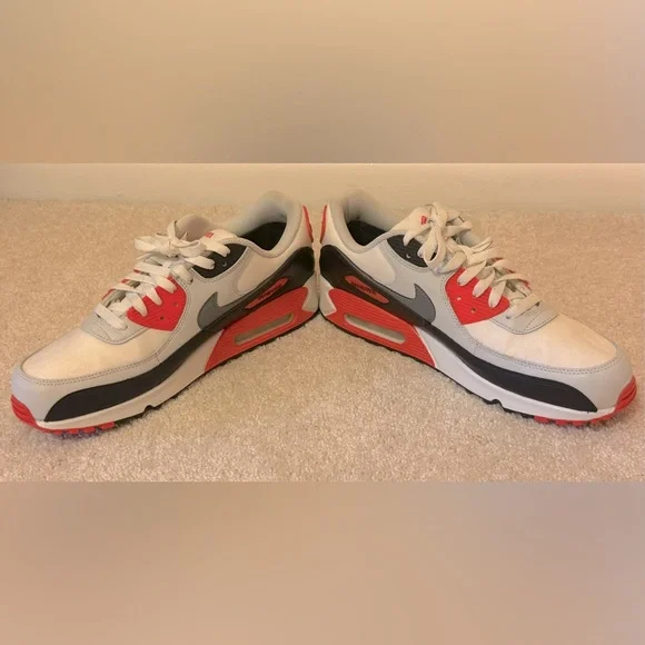 Mens Nike Air Max 90 GTX FD5810-101 White/Black/Bright Crimson No Box size 10.5 - Picture 9 of 10